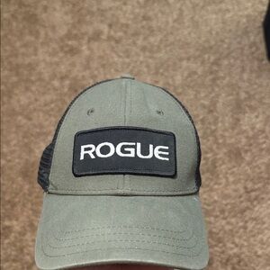 Rogue Olive Green and Black Mesh Trucker Cap